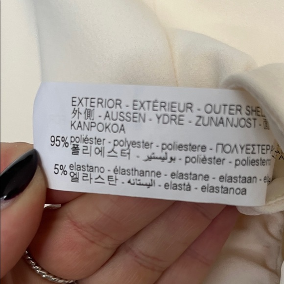 ZARA Cream Crepe Open-Back Long Sleeve Top - Picture 10 of 10